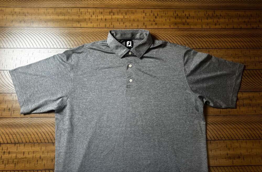 FootJoy Men's Performance Heathered Grey Short Sleeve Golf Polo Shirt Size XL